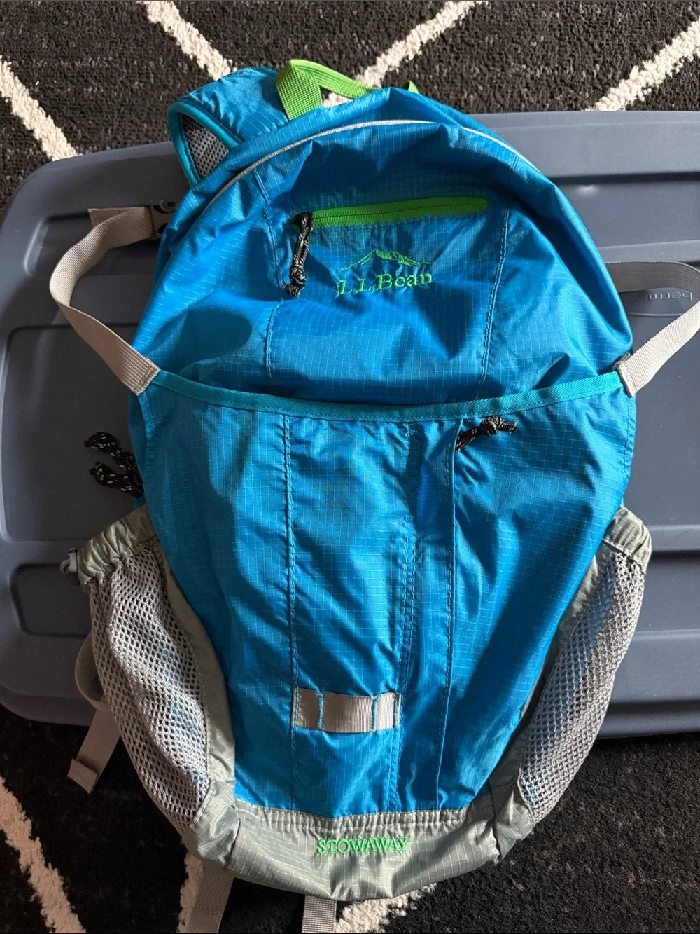 L.L. Bean  Blue Daypack Jacket-Style Backpack